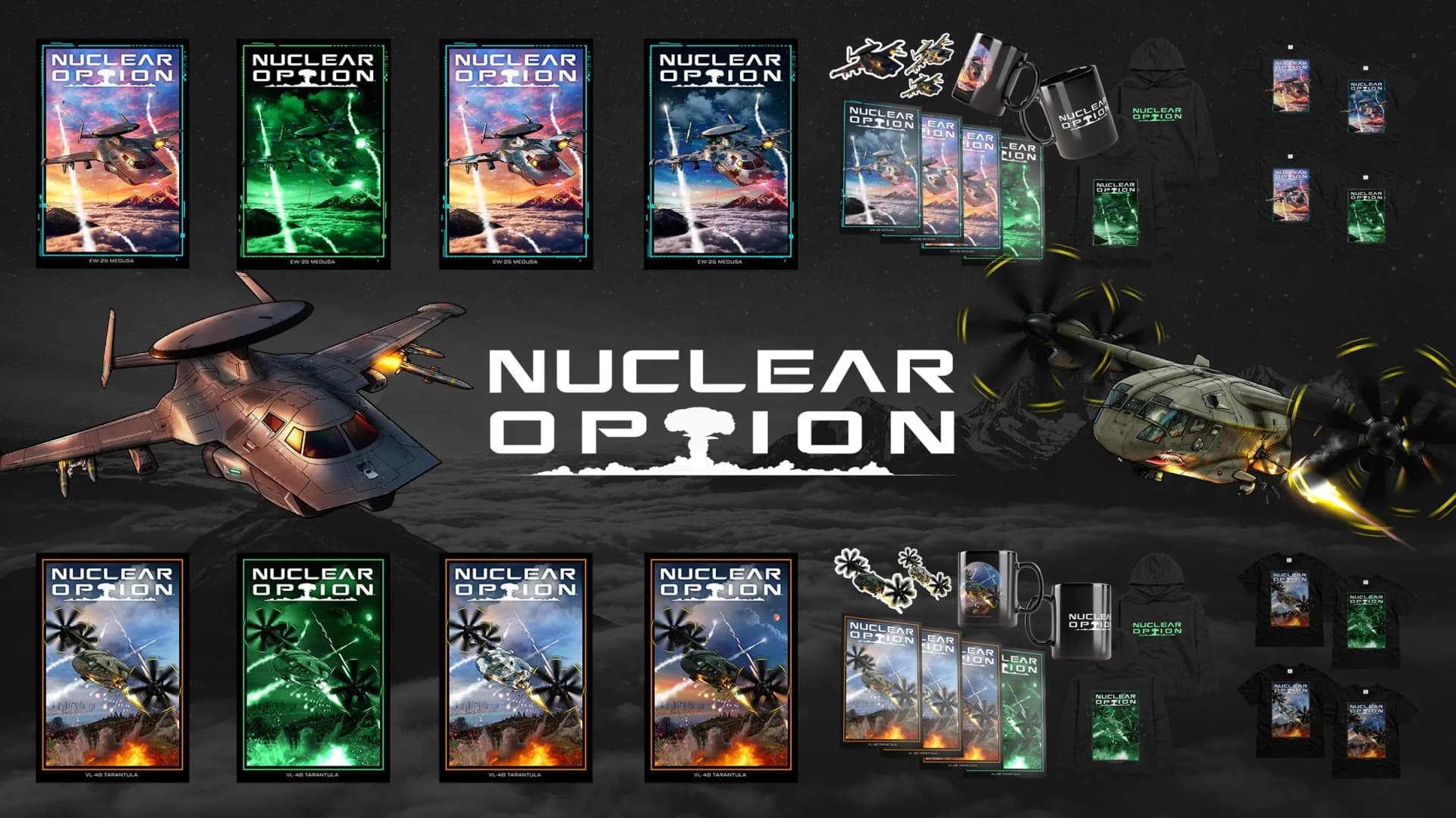 Nuclear Option video game merch, t-shirts, apparel and accessories by graphic designer Jon Heavens